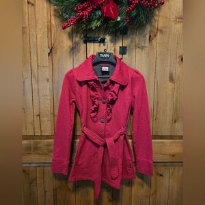 Vintage Women's Pink Ruffled Jacket